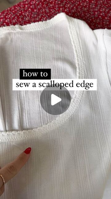 Picot Edge Sewing, Sewing Machine Decorative Stitches Ideas, Sewing Scalloped Edges, Sewing Hacks Alterations, Picot Stitch, Embroidery Things, Machine Stitches, Sewing Machine Stitches, Sewing Videos