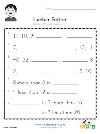 Number Pattern Worksheet 6 | All Kids Network Number Pattern Activities Grade 1, Number Pattern Worksheet For Grade 1, Number Pattern Activities, Thanksgiving Middle School, Number Patterns Worksheets, Patterns Worksheet, Thanksgiving Math Worksheets, Numerical Patterns, Pattern Grading