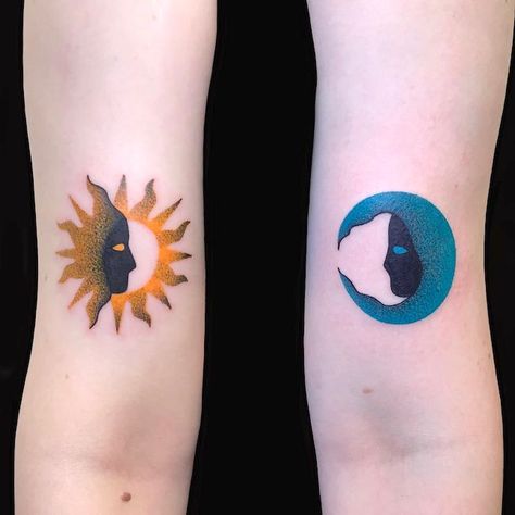 Moon Tattoo Designs Color, The Moon Tattoo, Night Tattoo, Cat Tattoo Simple, Our Mindful Life, Tatoo Inspiration, Moon Tattoos, Bull Tattoos, Fantasy Tattoos