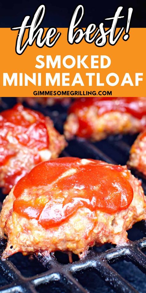 Traeger Meatloaf, Individual Meatloaves, Easy Smoker Recipes, Tartiflette Recipe, Mini Meatloaf, Traeger Grill Recipes, Smoked Meatloaf, Mini Meatloaves, Backyard Grill