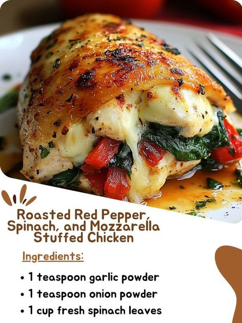 Mozzarella Stuffed Chicken, Spinach And Mozzarella, Rita Recipe, Oven Chicken Recipes, Chicken Recipies, Mozzarella Chicken, Thanksgiving Cooking, Appetizers Easy Finger Food, Seafood Salad