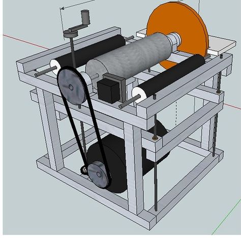 Drum Sander Plans, Homemade Drum, Drum Sander, Woodworking Tools For Beginners, Woodworking Equipment, Construction Tools, Garage Tools, Homemade Tools, Furniture Plans Free