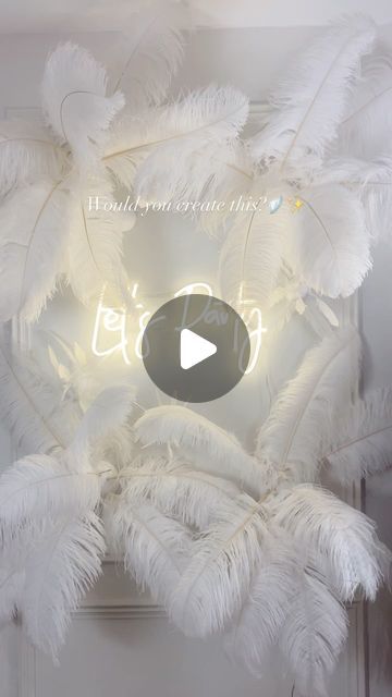 Feather Wall Backdrop, Diy Feather Wall, Rowen Homes, Diy Feather, Hair Salon Business, Feather Wall Decor, Send To A Friend, Salon Business, Feather Wall