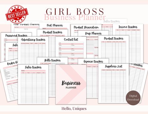 Business Planner | Small Business | Small Business Planner | Printable | Digital Download | PDF | Business Plan | Business Overview | Statis prettyplanner #weeklyplanner #dailyplannerprintable #minimalistramadanplanner. Purchase Tracker, Product Planning, Business Planners, Product Planner, Home Business Organization, Planner Small Business, Business Binders, Business Overview, Business Owner Gifts