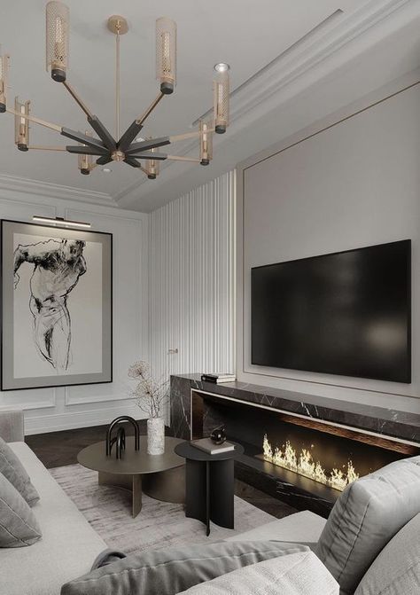 Art can increase any living room design. Here are10 tips to help you to choose the perfect art to make your home look incredible. Neoclassical Interior Design Luxury, Masculine Bedroom Decor, Masculine Bedroom, Neoclassical Interior, Decor 2024, Bedroom Decor Inspiration, Master Bedrooms Decor, Fireplace Design, Home Room Design