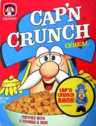 Cap'n Crunch Bank Offer 1970s Food, Cap'n Crunch, Berry Cereal, Captain Crunch, Funny Nicknames, Best Cereal, Capn Crunch, Crab Cake Recipe, Crunch Cereal