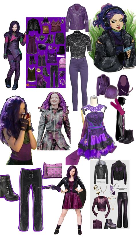 Mal Descendants Costume, Wrestling Gear Ideas, Mal Costume, Mal Descendants, Descendants Costumes, Avengers Outfits, Disney Themed Outfits, Wrestling Gear, Fashion Book