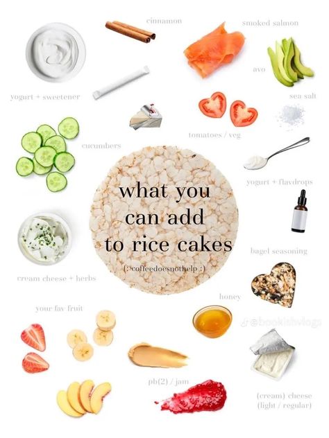 Food Calories List, Easy Healthy Meal Prep, Healthy Food Dishes, Low Cal Recipes, Läcker Mat, Healthy Food Motivation, Healthy Lifestyle Food, Deilig Mat, Rice Cakes