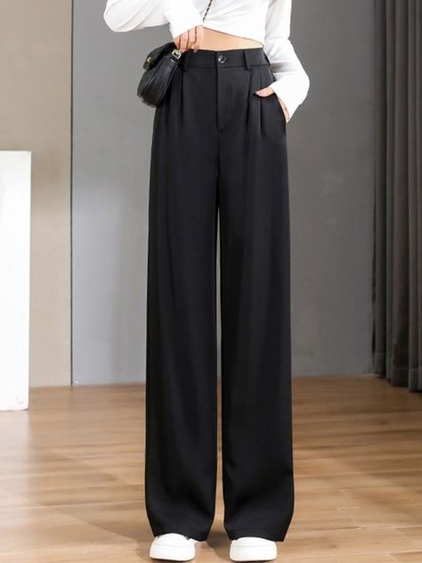 Comes a little smaller than what size says Formal Pants Women, Korean Pants, Chic Office Wear, Trousers Baggy, Formal Pant, Ladies Trousers, Yoga Pants Outfit Aesthetic, 2024 Spring Summer, Pants Vintage