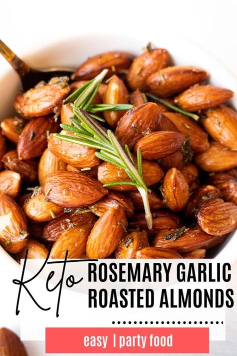 Rosemary Almonds Roasted, Roasted Almonds Oven, Almond Appetizer, Almond Milk Coffee Recipes, Garlic Oven, Roasted Almonds Recipe, Almonds Recipe, Clean Meal Prep, Vegetarian Soup Recipes