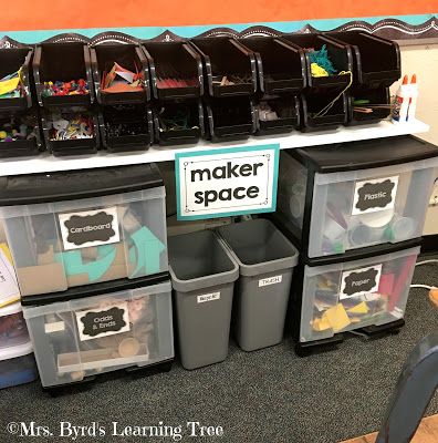 School Makerspace, Makers Space, Makerspace Library, Crafts Corner, Space Classroom, Reggio Classroom, Library Media Center, Continuous Provision, Stem Lab