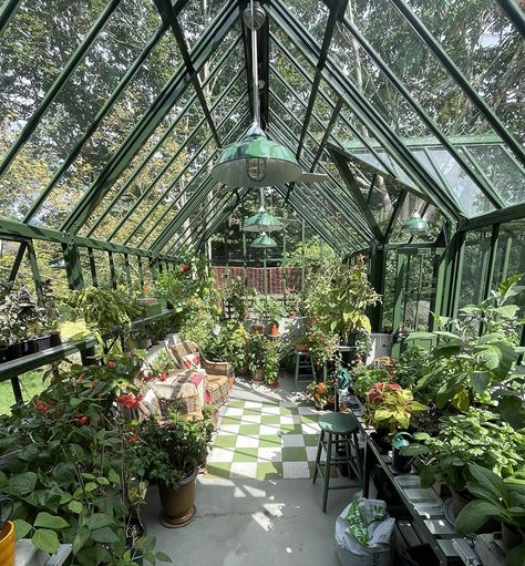 Mary’s New Greenhouse - by Roger Marshall Greenhouse Cottage, Greenhouse Indoor, Rooftop Greenhouse, Inside Greenhouse, Old Westbury Gardens, Victorian Greenhouse, Victorian Greenhouses, Old Westbury, Knee Wall