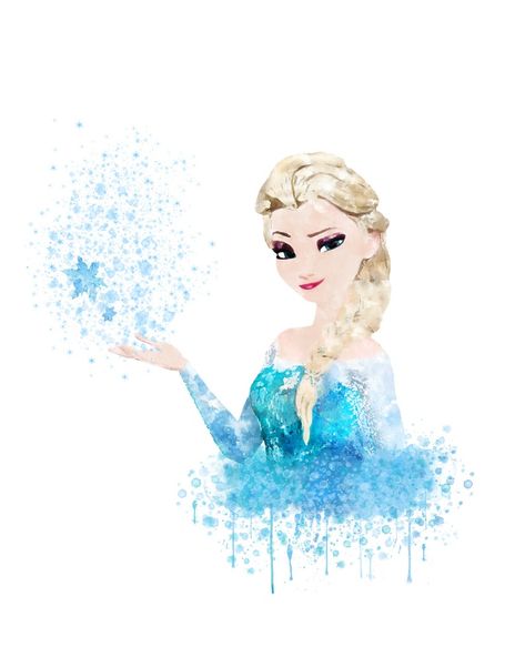 Disney Princess Paintings, Frozen Poster, Painting Kids Room, Disney Watercolor, Elsa Art, Frozen Castle, Princess Painting, Wall Decor Birthday, Frozen Art