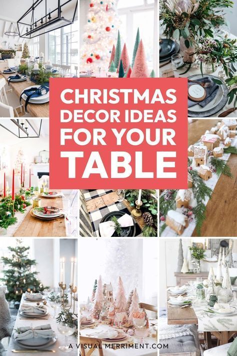 Discover 17 budget-friendly Christmas centerpiece ideas that will add festive charm to your holiday table without breaking the bank. Easy, creative, and affordable! #ChristmasDecor #HolidayCenterpieces #DIYDecor #BudgetFriendly #FestiveIdeas #HolidayInspiration Overhead Christmas Table Decorations, Dining Table Design For Christmas, Themed Christmas Table Ideas, Dining Room Holiday Decor, Christmas Tea Table Decor, Boho Christmas Dining Table Decor, Christmas Decor Ideas For Table Top, Christmas Table Decoration Ideas, Boho Christmas Table Setting