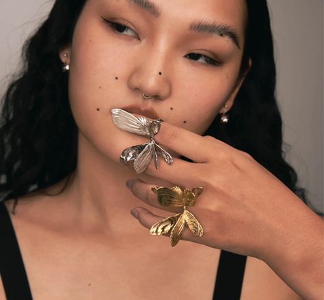 Ancient Future Broken Moth Rings Moth Ring, Ancient Future, Wings Ring, Moth Wings, Sansa Stark, Shop Products, Brass Color, Moth, Sweden