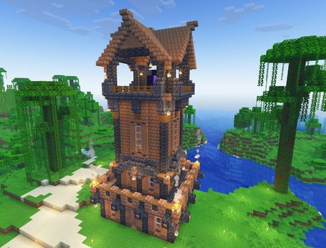 #minecraft #minecrafter #build #minecraftbuild #builder #design #medieval #watchtower #outpost #timelapse #howto #tower #minecraftideas #minecraftaesthetic #minecrafthowto #minecraftbuilding #minecrafthome #minecraftsurvival #shaders Minecraft Watchtower Design, Minecraft Medieval Tower Ideas, Minecraft Watchtower Ideas, Minecraft Firewatch Tower, Minecraft Good, Minecraft Watchtower, Minecraft Medieval Watchtower, Minecraft Outpost, Medieval Tower Minecraft