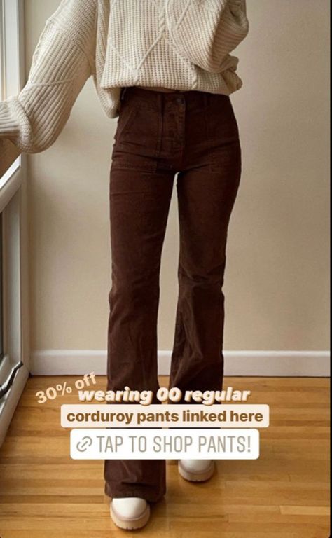 Outfits With Brown Courdoroy Pants, Courdory Pants Outfits Women, Courdoury Pants Outfits, Dark Brown Courdory Pants Outfit, Brown Corteroid Pants Outfit, Gray Courderoy Pants Outfit, Cordory Pants Outfits Brown, Brown Corduroy Pants Outfit Fall, What To Pair With Brown Pants