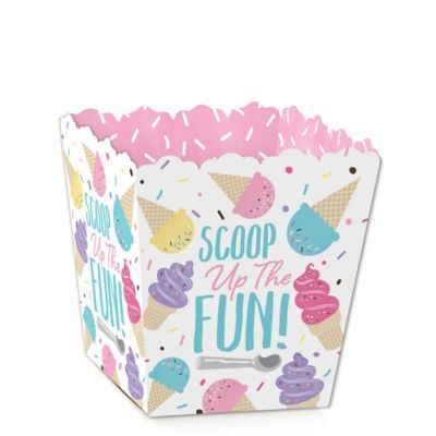 Ice Cream Party Favors, Sprinkles Party, Candy Treat Box, Ice Cream Party Theme, Fun Ice Cream, Cream Birthday Party, Birthday Party Treats, Sprinkle Party, Ice Cream Birthday Party