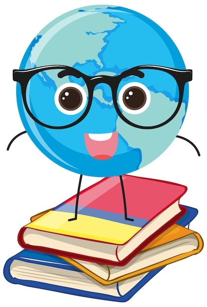 Earth globe on stack of books | Free Vector #Freepik #freevector #kids-book #cartoon-drawing #education-cartoon #cartoon-svg Education Cartoon, Education Clipart, Book Cartoon, Education Day, About Earth, Earth Book, Cartoon Svg, Cartoon Books, Earth Globe