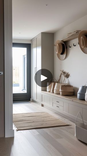 23K views · 5.9K reactions | How to design a hallway. This is the perfect place to put storage. Think about it, it’s where we dump all our coats, shoes, hats, bags, shopping and things we don’t know what to do with 🤷🏻‍♀️😂 So use all available space you have and put in cupboards, benches, shelves and hooks. 

A rug is also a good idea as it helps add texture to the hallway and brings in warmth. It definitely needs more colour though! That’s next project 🌈 

AI Assisted Design - @melaniejadedesign 

#hallwaydecor #hallwaydesign #hallwaydecorating #midjourney #photoshop #interiorinspiration #interiorinspo #hallwayinspo #hallwaypanelling #designinterieur | Melanie Jade Design | Taylor Swift · Who’s Afraid of Little Old Me? Hall Cabinets With No Drawers, Hall Cabinets Drawers, Hallwsy Storage, Entrance Hall Bag Storage, Coat Ans Shoe Storage, Hallway Panelling, Hallway Shoe Storage, Shoe Cupboard, Bathroom Laundry Room