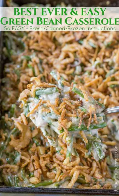 Green Bean Casserole With Cheese, Easy Green Bean Casserole, Green Bean Casserole Bacon, Ultimate Green Bean Casserole, Casserole With Cheese, Fresh Green Bean Casserole, Soup Cheese, Best Green Bean Casserole, Homemade Green Bean Casserole