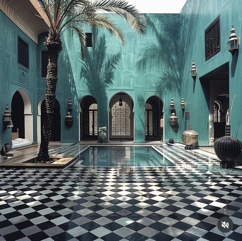 Moroccan House Interior, Hacienda Mexico, Moroccan Pool, Baptiste Bohu, Morocco Riad, Moroccan Palace, Moroccan Villa, Moroccan Houses, Moroccan Riad