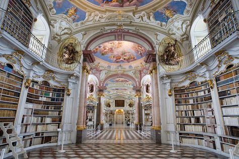 Admont Abbey Library, Austria (aka the real life Beauty & the Beast library, practically) Belle Library, Most Beautiful Libraries, Victorian Ball, Architecture Baroque, Library Week, Beautiful Libraries, Old Libraries, Beautiful Library, Santiago Calatrava