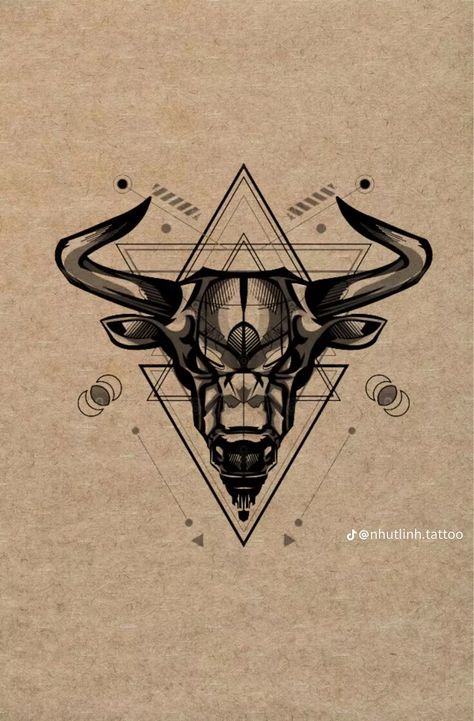 Mens Bull Tattoo, Lamb Tattoo Men, Bull Tattoo Design For Men, Taurus Tattoo Men, Bull Tattoo Ideas, Bull Sketch, Toros Tattoo, Ox Tattoo, Fs Logo