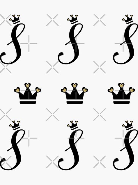 Princess Alphabet, Queen Princess, Alphabet Design, Letter S, Alphabet, Royalty, Crown, Queen, For Sale