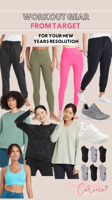 Workout geat from Target for youe New Years resolution! New years resolutions, athleisure, athletic wear, Target, Target workout, All In Motion, workout All In Motion Target, Target Workout, All In Motion, Soft Girl, Athletic Wear, Workout Gear, Target, Athleisure, French Terry