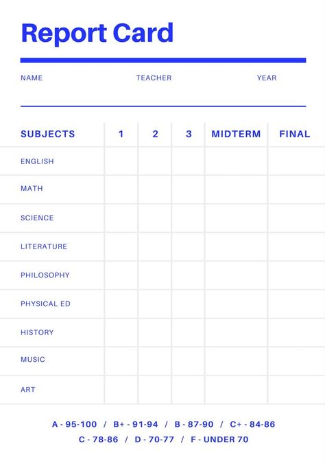 Create your own custom report card designs for free with Canva's impressively easy to use online report card maker. Fake Report Card, Kindergarten Report Cards, School Report Card, Homeschool Middle School, Progress Report Template, Report Card Template, Custom Playing Cards, Event Card, Progress Report