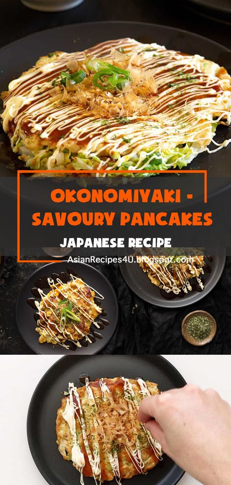 Japanese Pancake Okonomiyaki, Savoury Pancake Recipe, Okonomiyaki Recipe, Savoury Pancakes, Japanese Pancake, Asian Stir Fry, Japanese Recipe, Savory Pancakes, As You Like It