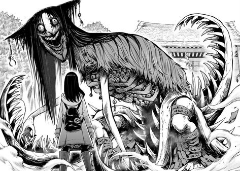 Mieruko Chan, Creepy Drawings, Japanese Horror, 다크 판타지, Art Manga, Monster Concept Art, Dark Art Illustrations, Scary Art, Monster Design