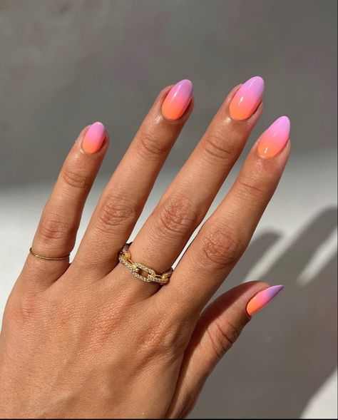 Aura Nails Pink, Aura Nails, Ombré Nails, Pink Ombre Nails, Happy Nails, Summery Nails, Ombre Nail Designs, Classic Nails, Cute Gel Nails