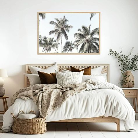 A fresh coastal wall art print of coconut palm trees at the beach to complete your Coastal or Hamptons inspired interior design style. This artwork is available in a framed or unframed wall art print in a variety of sizes to decorate your empty walls. 🌴 Free shipping Australia Wide #wallart #wallartprints #coastalhomedecor #coastalwallart #coastalwallartideas #beautifulhomedecor #beautifulhomedecoraus #beachhouse #interiordesign #homedecor #australianhomes The Keys Florida, Hampton Artwork, Hamptons Wall Art, Keys Florida, Florida Wall Art, Home Decor Australia, Trees Wall Art, Palm Tree Wall Art, Wall Art Photo