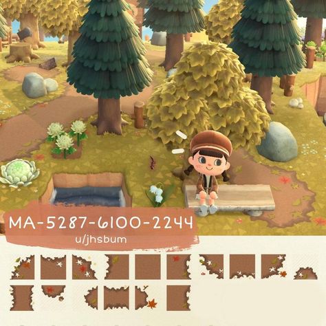 animal crossing qr closet : autumn dirt path 🍂 Animal Crossing The Path Code, Pattern Animal Crossing New Horizon, Animal Crossing Path Design, Paths Animal Crossing, Path Animal Crossing, Acnh Path, Acnh Paths, Acnh Cottagecore, Animal Crossing 3ds