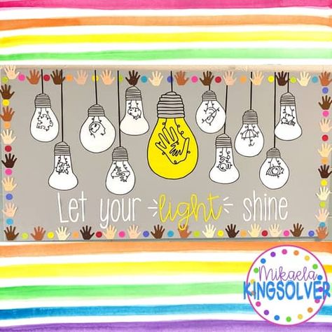 Let Your Light Shine! Bulletin Board by Mikaela Kingsolver | TPT Inclusive Bulletin Board, Pngs White Background, Jesus Bulletin Boards, Bulletin Board Sayings, Elementary School Bulletin Boards, Class Bulletin Boards, Bulletin Boards Theme, Art Bulletin Boards, January Bulletin Boards