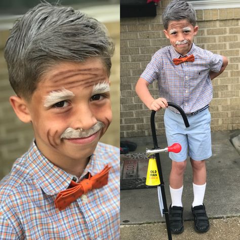 Diy 100 Day Of School Old Man, 100 Year Old Costume For Kids Boys, Diy Old Man Costume For Kids Boys, 100th Day Of School Costume Boy, Old Man Makeup For Kids, 100 Days Of School Old Man, 100 Days Of School Dress Up For Boys, Old Man Costume For Kids, Old Man Makeup