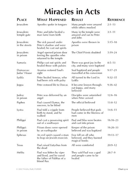 Acts Study Guide Bible, Book Of Acts Bible Study, Acts Bible Study, Miracles In The Bible, Acts Bible, Book Of Acts, Bible Charts, Acts 3, Bible Books