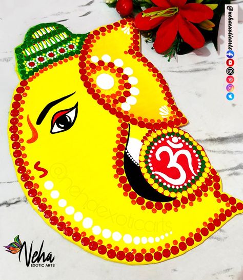 Ganesh ji, wall decor,home decoration, Diwali decoration, Ganesh Chaturthi Special Chaturthi Decoration Ideas, Ganesh Chaturthi Decoration Ideas, Diwali Decoration Ideas, Duck Crafts, Ganesh Chaturthi Decoration, Wall Hanging Ideas, Ganpati Bappa Morya, Ganpati Ji, Bappa Morya