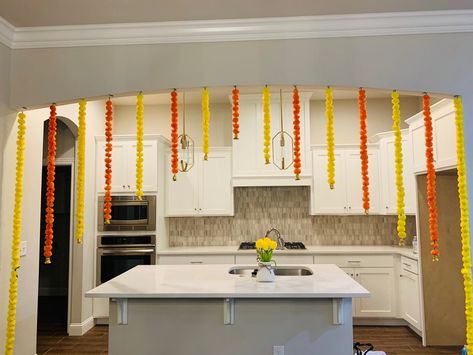 House Warming Decorations Indian In Usa, Housewarming Decorations Indian In Usa, House Warming Decorations Indian Simple, Indian Event Decor, Shaadi Ka Ghar, Decoration For Pooja, Dholki Decor, House Warming Decoration, First Home Pictures