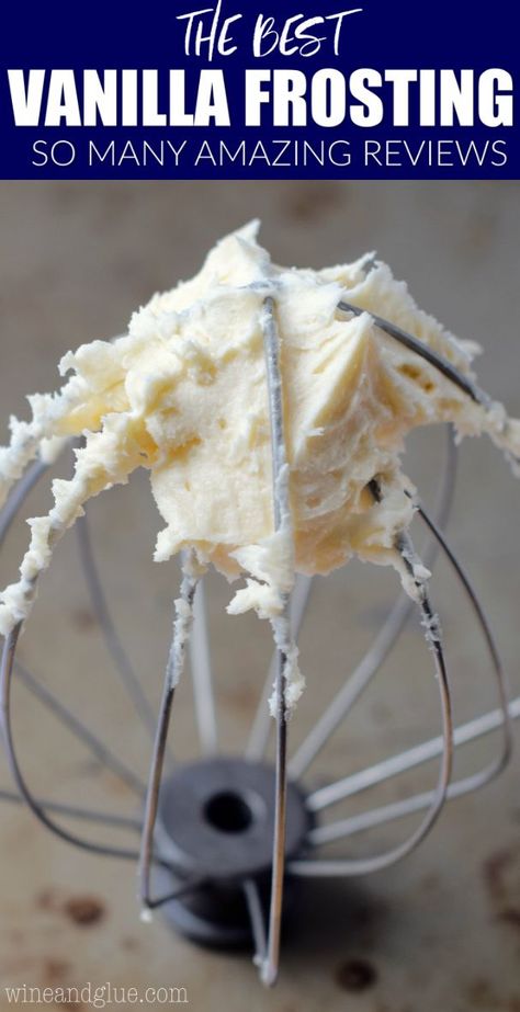 Best Vanilla Buttercream Frosting, Best Vanilla Buttercream, Easy White Cake Recipe, Whipped Buttercream Frosting, Easy Icing Recipe, Frost Cupcakes, Vanilla Frosting Recipes, Best Vanilla Cake Recipe, Easy Vanilla Cake