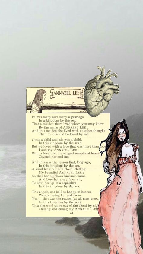 Anabel Lee Poem, Annabel Lee Poem, Annabell Lee, Favorite Poems, Annabel Lee, Book Aesthetic, Connect With People, Your Aesthetic, Creative Energy