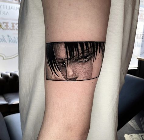 Levi Ackerman Tattoo, Dbz Tattoo, Attack On Titan Tattoo, Army Tattoos, Mandala Tattoos, Manga Tattoo, Anime Tattoo, Leg Tattoo Men, Small Wrist Tattoos