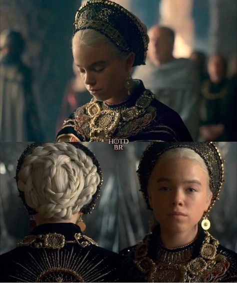 Young Rhaenyra Targaryen, Young Rhaenyra, Targaryen Hair, Medieval Hairstyles, Gra O Tron, Rhaenyra Targaryen, Game Of Thrones Art, Game Of Thrones Houses, Medieval Clothing