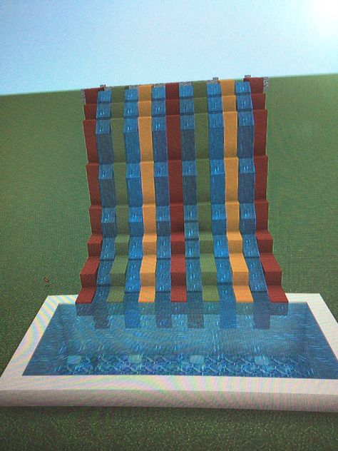 Minecraft Water Slide, Minecraft Interior, Minecraft Interior Design, Minecraft Building, Minecraft Ideas, Water Slide, Water Slides, Picnic Blanket, Contemporary Rug