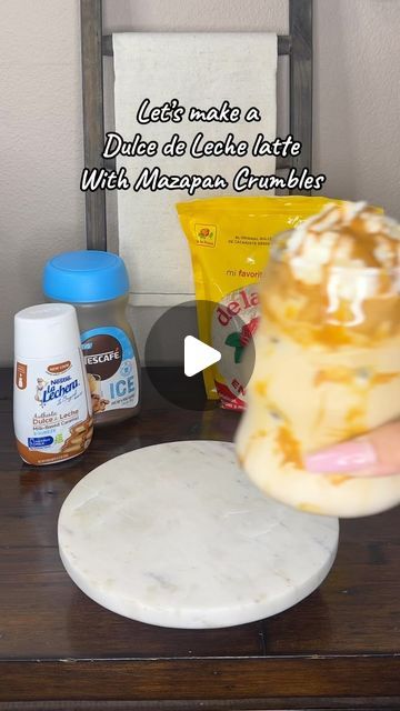 Denisse’s Cafécito Bar on Instagram: "What a Combo!!!   Friends you gotta give this one a try.   That Dulce de Leche with the Mazapan crumbles went together so good!😋   Have an awesome weekend and enjoy your Cafécitos😋🫶🏼  𝒟𝓊𝓁𝒸ℯ 𝒹ℯ ℒℯ𝒸𝒽ℯ 𝓁𝒶𝓉𝓉ℯ 𝓌𝒾𝓉𝒽 ℳ𝒶𝓏𝒶𝓅𝒶𝓃 𝒸𝓇𝓊𝓂𝒷𝓁ℯ𝓈  What I used…  •2 teaspoons of Nescafe ice @nescafe @nescafelatino @nescafeusa  •2-3 tablespoons of water 💦  •Dulce de Leche @lalecherausa @lalechera  •Ice 🧊  •Chobani Oatmilk @chobani  •Homemade whipped cream  •Mazapan crumbles @mazapandelarosa @dulcesdelarosausa @dulcesdelarosadlr" Mazapan Iced Coffee, Mazapan Dessert, Sweet Recipes Desserts, Homemade Whipped Cream, Latte Recipe, Frappe, Coffee Drinks, Whipped Cream, Iced Coffee