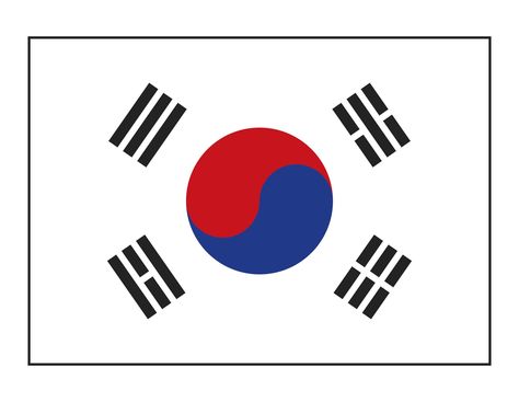 South Korea country flag Flag Of South Korea, South Korea Flag Art, Korean Flag Drawing, Japan Flag Aesthetic, Flag Of Korea, Adidas Wallpaper Backgrounds, Thai Flag, South Korean Flag, Korea Country