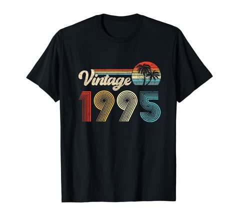 PRICES MAY VARY. Celebrate your 29th birthday because you're vintage, original, legend. This Vintage 1995 Retro 29th Birthday design makes a great gift idea for anyone turning 29 years old, 29th birthday gifts for him/her, retro vintage 1995 gifts for men women. 1995 29th Birthday Retro Color Gift features a retro 60's 70's 80's color scheme, distressed font and simple cool design make this awesome funny birthday gift. Perfect 29th birthday gift for mom, dad, grandma, grandpa. Funny 29 year old 29th Birthday Ideas, Birthday Ideas For Men, 50th Birthday Gifts For Men, 55th Birthday Gifts, 20th Birthday Gift, Distressed Font, 50th Birthday Shirts, 29th Birthday, Girl Dad