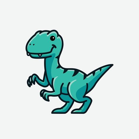 cute baby raptor cartoon dinosaur character illustration isolated Cute Velociraptor, Raptor Drawing, Velociraptor Drawing, Punk Fashion Diy, Dinosaur Illustration, Dragon Illustration, Cartoon Tattoos, Cartoon Dinosaur, Baby Dragon